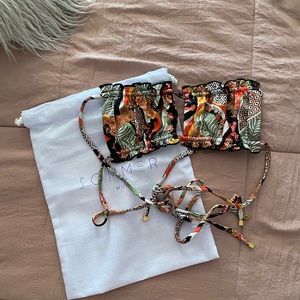 Sommer Swim Esmee Bikini Halter Top Sz Small